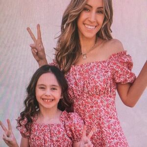 Matching dress for mom and girl for mother day